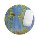 Blue Metal with Gold Rust// WaterProof Rubber Foam Backed Anti-Slip Mouse Pad for Home Work Office or Gaming Computer Desk