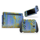 Blue Metal with Gold Rust // Skin Decal Wrap Kit for Nintendo Switch Console & Dock, Joy-Cons, Pro Controller, Lite, 3DS XL, 2DS XL, DSi, or Wii - Vinyl Skin Wrap for Nintendo Switch 2, OLED, Lite, Pro Controller, Wii & Classic Handhelds