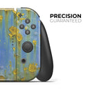 Blue Metal with Gold Rust // Skin Decal Wrap Kit for Nintendo Switch Console & Dock, Joy-Cons, Pro Controller, Lite, 3DS XL, 2DS XL, DSi, or Wii - Vinyl Skin Wrap for Nintendo Switch 2, OLED, Lite, Pro Controller, Wii & Classic Handhelds