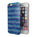 Blue Multi Watercolor Chevron iPhone 6/6s or 6/6s Plus 2-Piece Hybrid INK-Fuzed Case