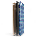 Blue Multi Watercolor Chevron iPhone 6/6s or 6/6s Plus 2-Piece Hybrid INK-Fuzed Case