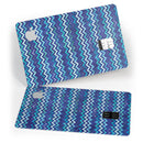 Blue Multi Watercolor Chevron - Premium Protective Decal Skin-Kit for the Apple Credit Card