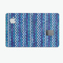 Blue Multi Watercolor Chevron - Premium Protective Decal Skin-Kit for the Apple Credit Card