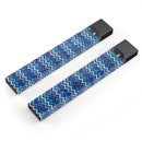 Blue Multi Watercolor Chevron - Premium Decal Protective Skin-Wrap Sticker compatible with the Juul Labs vaping device