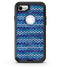 Blue Multi Watercolor Chevron - iPhone 7 or 8 OtterBox Case & Skin Kits