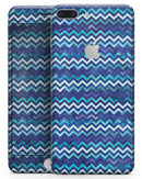 Blue Multi Watercolor Chevron - Skin-kit for the iPhone 8 or 8 Plus
