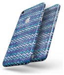 Blue Multi Watercolor Chevron - Skin-kit for the iPhone 8 or 8 Plus