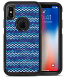 Blue Multi Watercolor Chevron - iPhone X OtterBox Case & Skin Kits