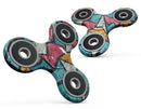 Blue, Orange, and Red Zig Zags Full-Body Fidget Spinner Skin-Kit