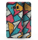 Blue, Orange, and Red Zig Zags - Samsung Galaxy S8 Full-Body Skin Kit