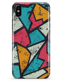 Blue, Orange, and Red Zig Zags - iPhone X Clipit Case