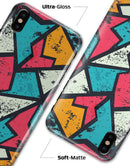 Blue, Orange, and Red Zig Zags - iPhone X Clipit Case