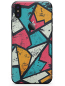 Blue, Orange, and Red Zig Zags - iPhone X Skin-Kit