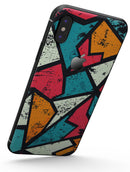 Blue, Orange, and Red Zig Zags - iPhone X Skin-Kit