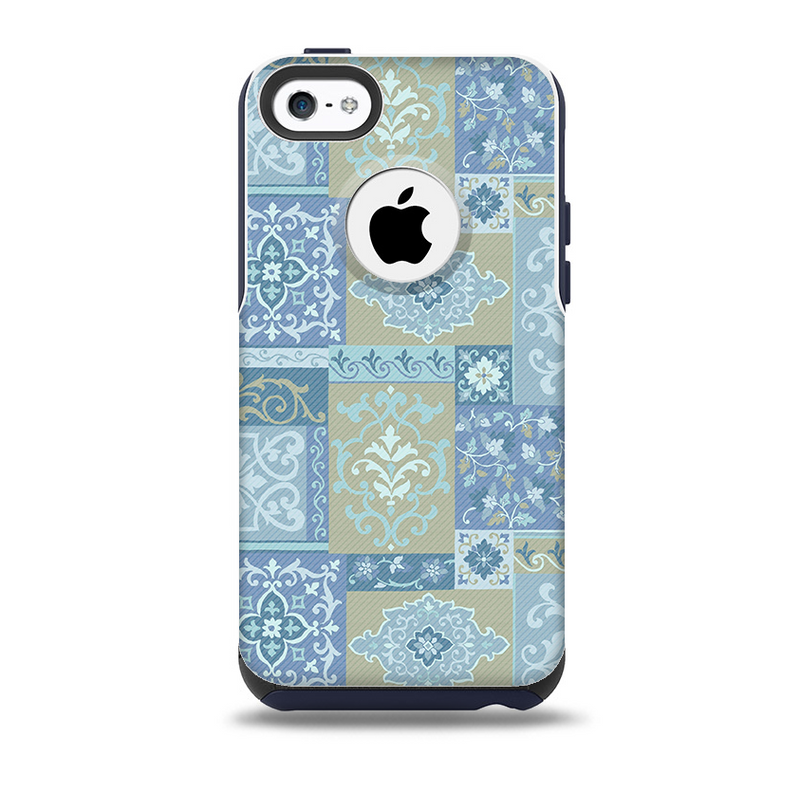 Blue Patched Paisley Pattern Skin for the iPhone 5c OtterBox Commuter Case