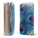 Blue Peacock iPhone 6/6s or 6/6s Plus 2-Piece Hybrid INK-Fuzed Case
