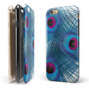 Blue Peacock iPhone 6/6s or 6/6s Plus 2-Piece Hybrid INK-Fuzed Case