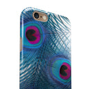 Blue Peacock iPhone 6/6s or 6/6s Plus 2-Piece Hybrid INK-Fuzed Case