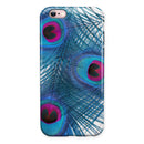 Blue Peacock iPhone 6/6s or 6/6s Plus 2-Piece Hybrid INK-Fuzed Case