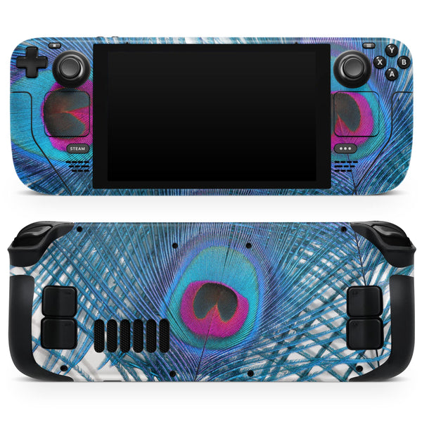 Blue Peacock // Full Body Skin Decal Wrap Kit for the Steam Deck handheld gaming computer