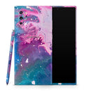 Blue & Pink Acrylic Abstract Paint - Skin-Kit for the Samsung Galaxy Note 10 Plus - Note 10 (All Note Series Versions Available)