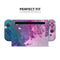 Blue & Pink Acrylic Abstract Paint - Skin Wrap Kit for Nintendo Switch, Switch Lite Console | 3DS XL | 2DS | Pro | Joy-Con Gaming Controller