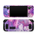 Blue & Pink Acrylic Abstract Paint V2 // Full Body Skin Decal Wrap Kit for the Steam Deck handheld gaming computer