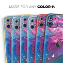 Blue & Pink Acrylic Abstract Paint // Skin-Kit compatible with the Apple iPhone 14, 13, 12, 12 Pro Max, 12 Mini, 11 Pro, SE, X/XS + (All iPhones Available)