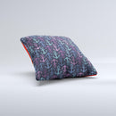 Blue Pink Vector Anchor Collage Ink-Fuzed Decorative Throw Pillow