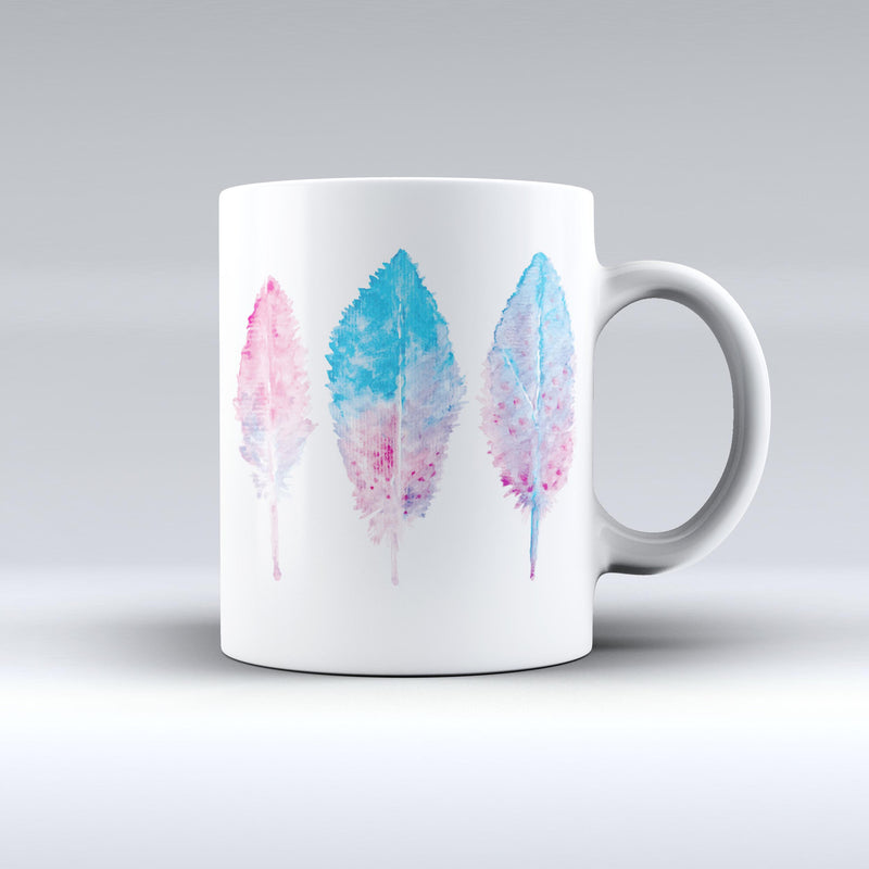 The-Blue-&-Pink-Watercolor-Feathers-ink-fuzed-Ceramic-Coffee-Mug