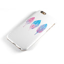 Blue & Pink Watercolor Feathers iPhone 6/6s or 6/6s Plus 2-Piece Hybrid INK-Fuzed Case