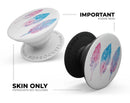 Blue & Pink Watercolor Feathers - Skin Kit for PopSockets and other Smartphone Extendable Grips & Stands