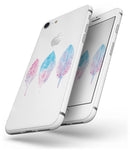 Blue & Pink Watercolor Feathers - Skin-kit for the iPhone 8 or 8 Plus