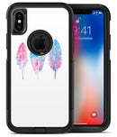 Blue & Pink Watercolor Feathers - iPhone X OtterBox Case & Skin Kits