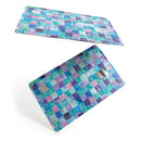 Blue Pink and Purple Watercolor Patchwork - Premium Protective Decal Skin-Kit for the Apple Credit Card