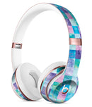 Blue Pink and Purple Watercolor Patchwork Full-Body Skin Kit for the Beats by Dre Solo 3 Wireless Headphones