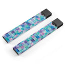 Blue Pink and Purple Watercolor Patchwork - Premium Decal Protective Skin-Wrap Sticker compatible with the Juul Labs vaping device