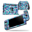 Blue Pink and Purple Watercolor Patchwork - Skin Wrap Decal for Nintendo Switch Lite Console & Dock - 3DS XL - 2DS - Pro - DSi - Wii - Joy-Con Gaming Controller