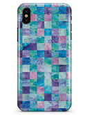 Blue Pink and Purple Watercolor Patchwork - iPhone X Clipit Case