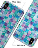 Blue Pink and Purple Watercolor Patchwork - iPhone X Clipit Case