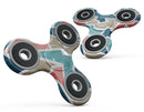 Blue, Pink, and Tan Sections Full-Body Fidget Spinner Skin-Kit