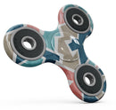 Blue, Pink, and Tan Sections Full-Body Fidget Spinner Skin-Kit