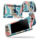 Blue, Pink, and Tan Sections - Skin Wrap Decal for Nintendo Switch Lite Console & Dock - 3DS XL - 2DS - Pro - DSi - Wii - Joy-Con Gaming Controller
