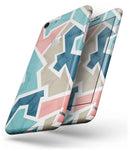 Blue, Pink, and Tan Sections - Skin-kit for the iPhone 8 or 8 Plus