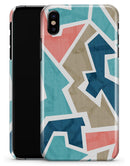 Blue, Pink, and Tan Sections - iPhone X Clipit Case