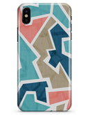 Blue, Pink, and Tan Sections - iPhone X Clipit Case