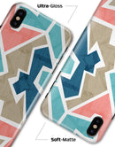 Blue, Pink, and Tan Sections - iPhone X Clipit Case