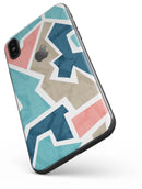 Blue, Pink, and Tan Sections - iPhone X Skin-Kit