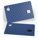 Blue Polka Dots Over Navy  - Premium Protective Decal Skin-Kit for the Apple Credit Card