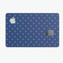 Blue Polka Dots Over Navy  - Premium Protective Decal Skin-Kit for the Apple Credit Card